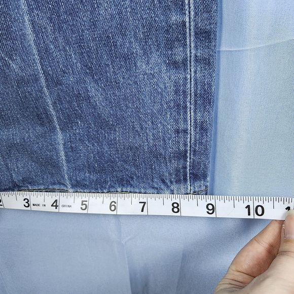 Levis 514 Jeans Blue Denim Straight Med Wash Casual Work Distressed Mens 38x30 - Picture 12 of 16